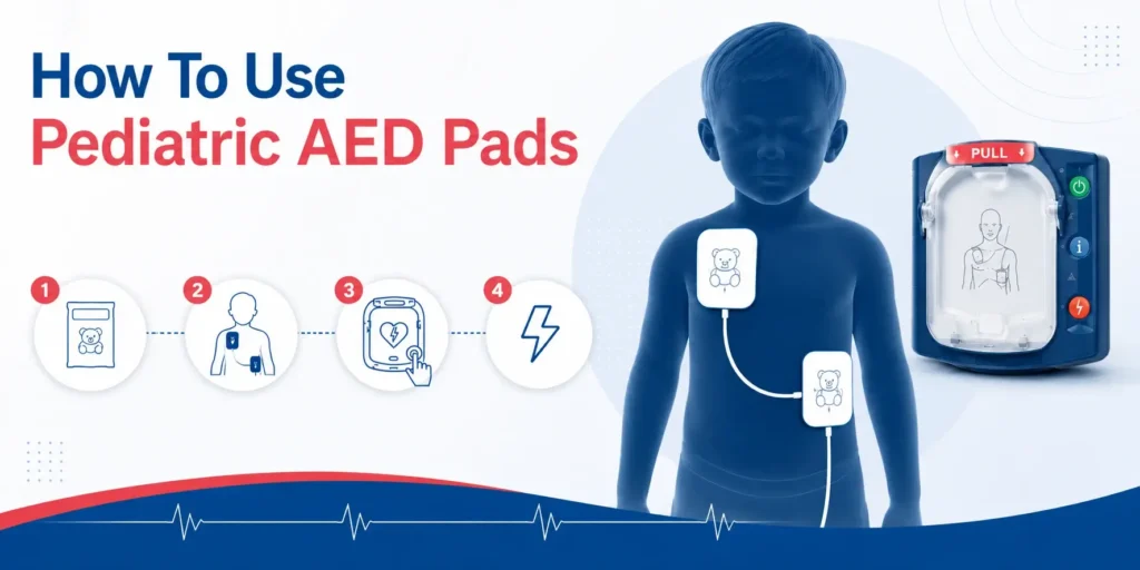 how to use pediatric aed pads